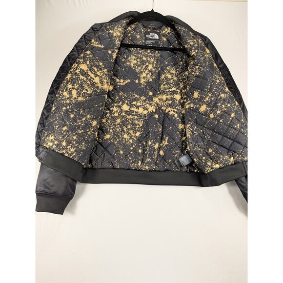 North Face Bomber Jacket Women S Black Athleisure Preppy Stylish Cozy Outerwear - Picture 2 of 12